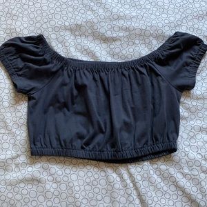 Aritzia Wilfred Dark Grey Adelisa Cropped Top - S
